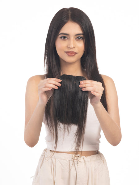 Clip in Bangs (Large) Dark Brown