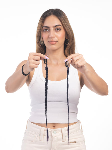 Clip in Braids Purple