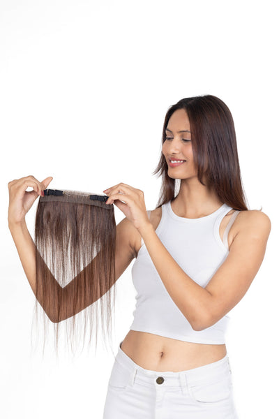 Receding Hairline Band With Elastic Medium Chocolate Brown