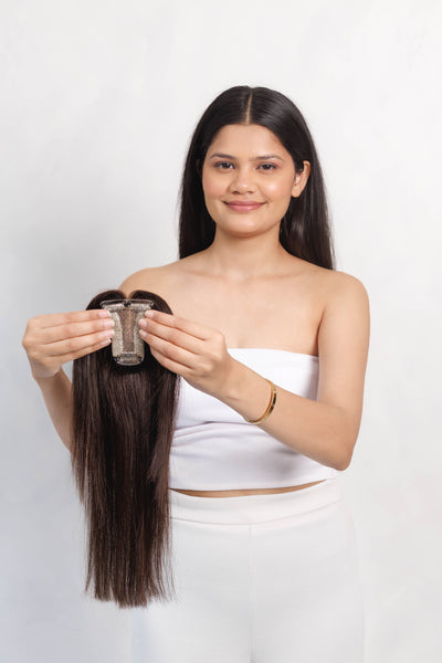 Face Framing Topper Dark Brown