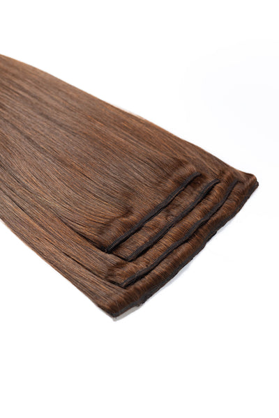 4 Clip Set - Medium Chocolate Brown