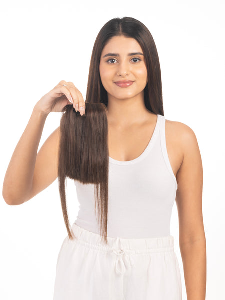 Clip in Bangs (Large) Medium Chocolate Brown