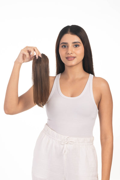 1 Clip Invisible Patch Medium Chocolate Brown