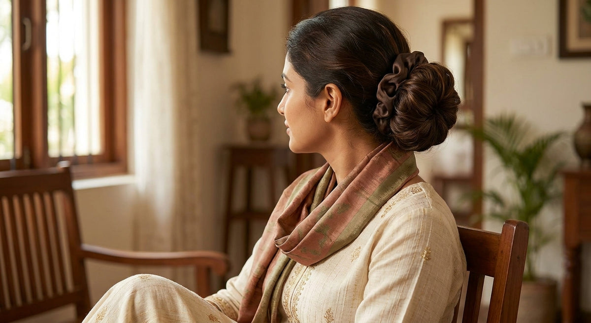 Best hair scrunchie extension for a thick bun look in India