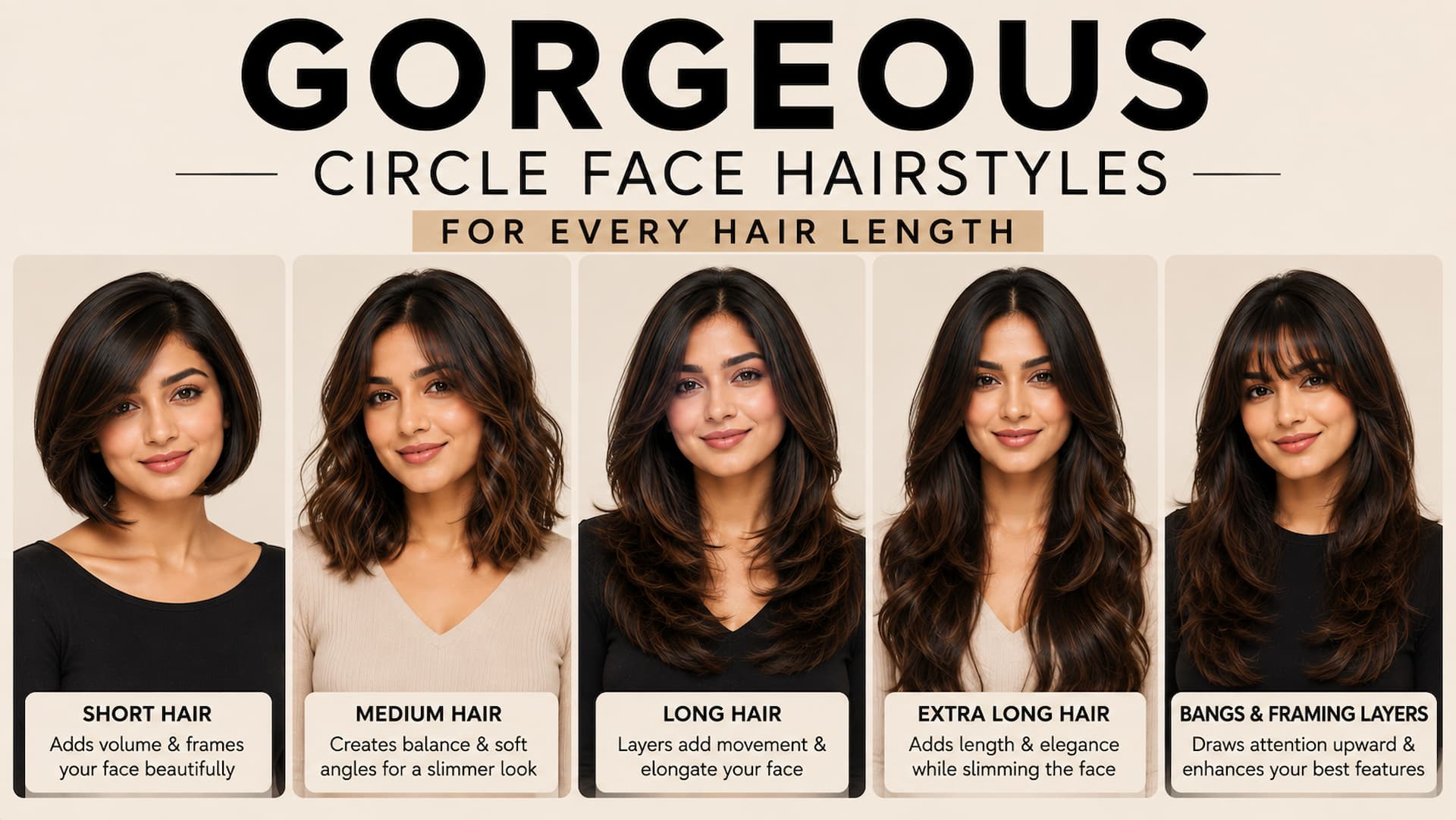 10 Gorgeous Circle Face Hairstyles for Every Hair Length