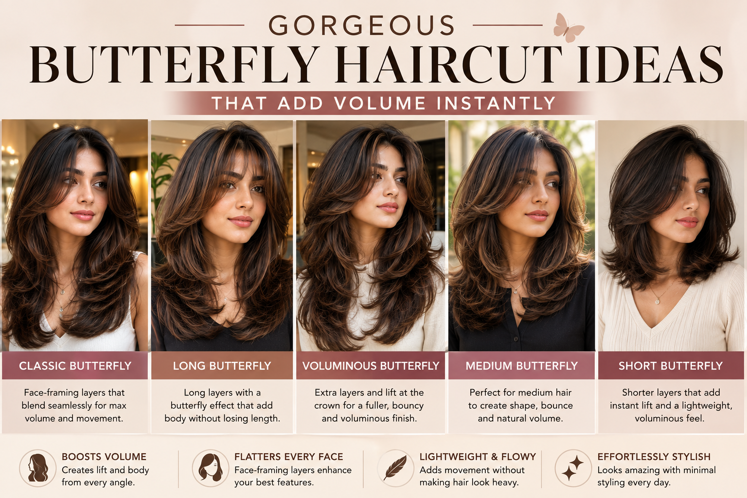11 Gorgeous Butterfly Haircut Ideas That Add Volume Instantly