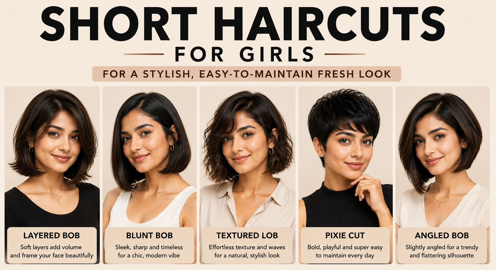 11 Short Haircuts for Girls for a Stylish, Easy-to-Maintain Fresh Look