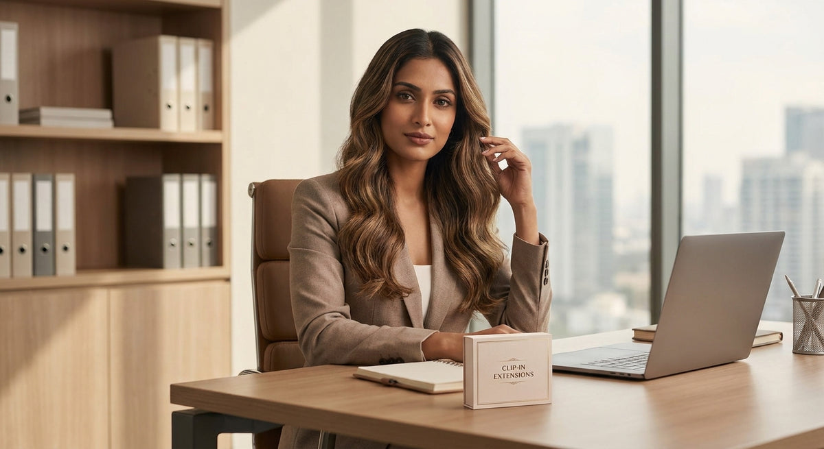 Best clip-in hair extensions for office wear Indian women