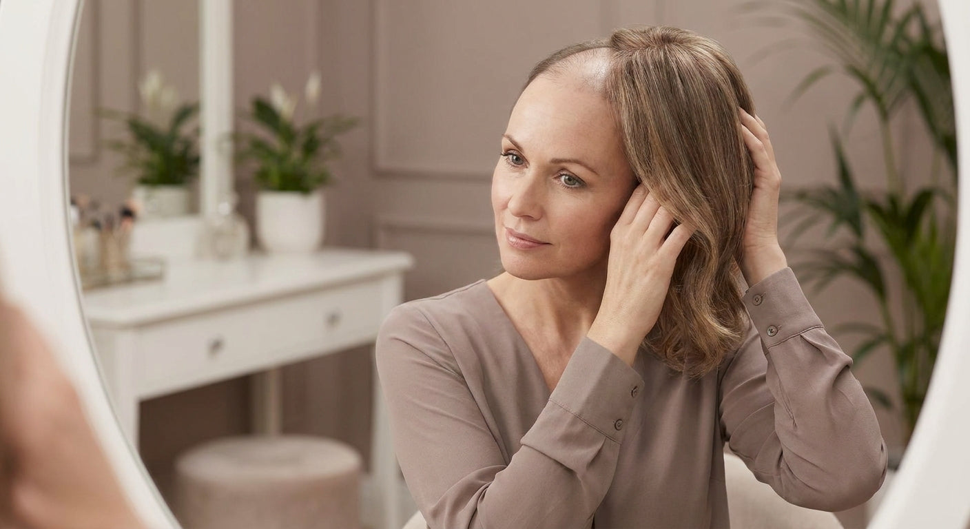 Hair topper for receding hairline women