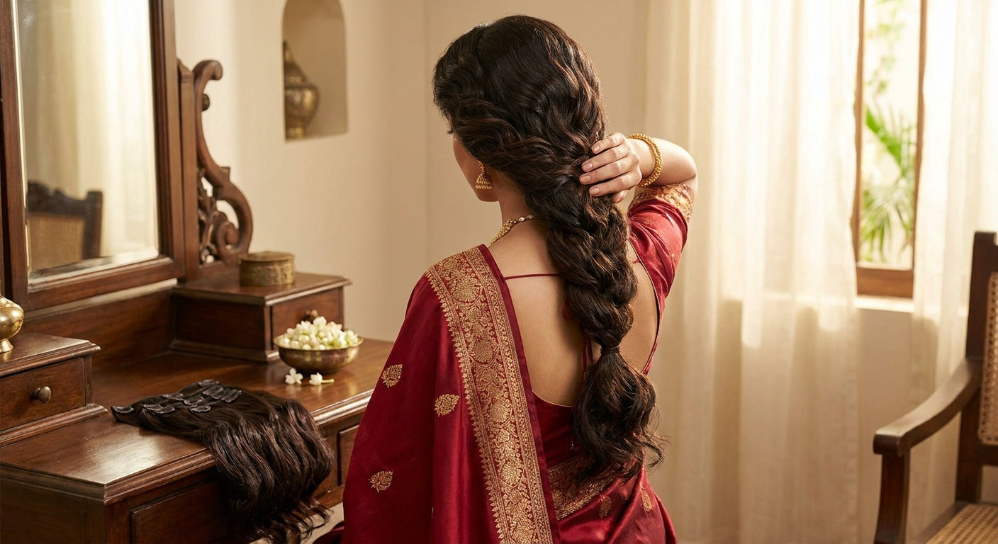 Best clip-in extensions for saree hairstyles in India