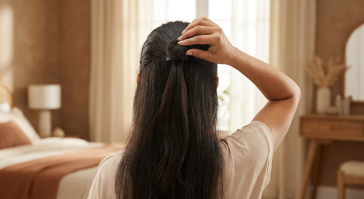 Hair puff clip for thin hair Indian women