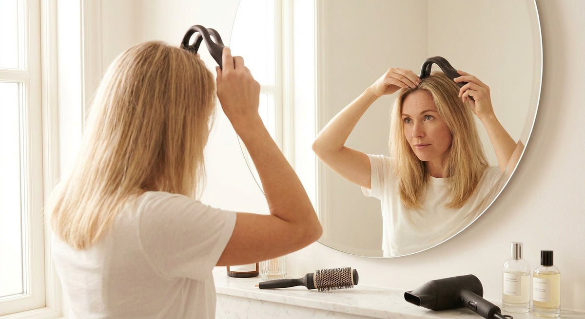 How to use a U-shape volumiser for flat hair