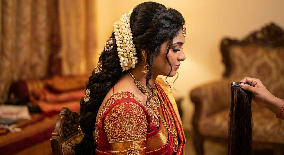 Bridal hairstyles for long hair: how hair extensions give you the perfect Indian bride look