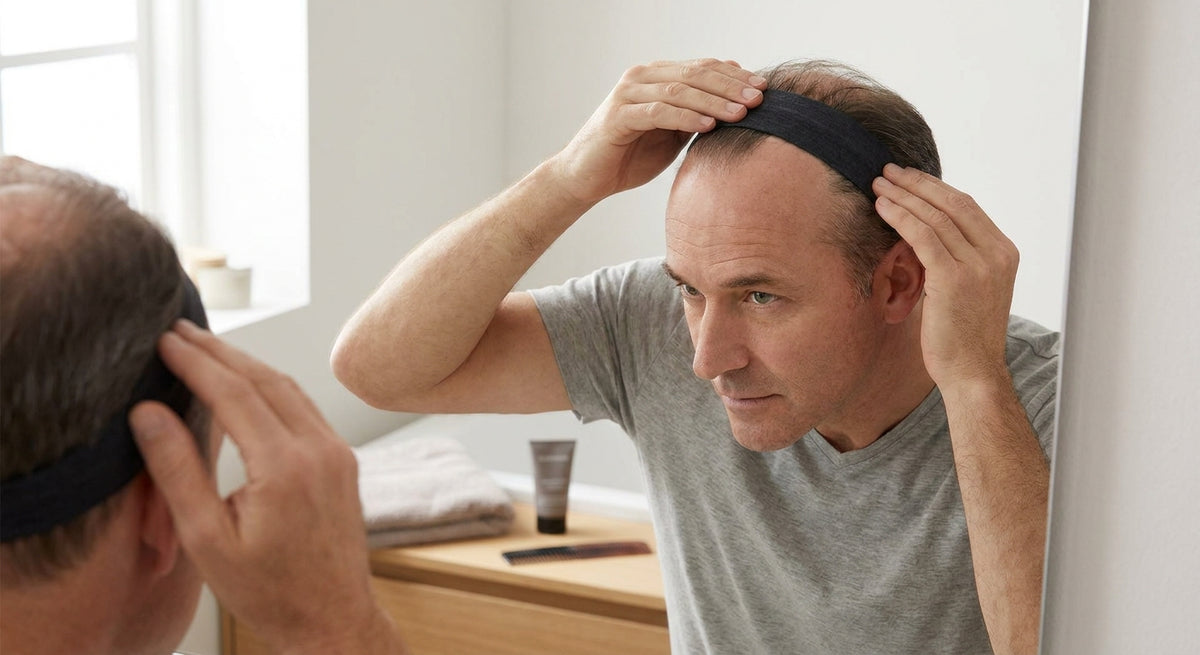 How to use a receding hairline band for natural-looking coverage