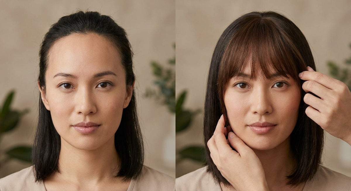 Front fringe extension for high forehead women