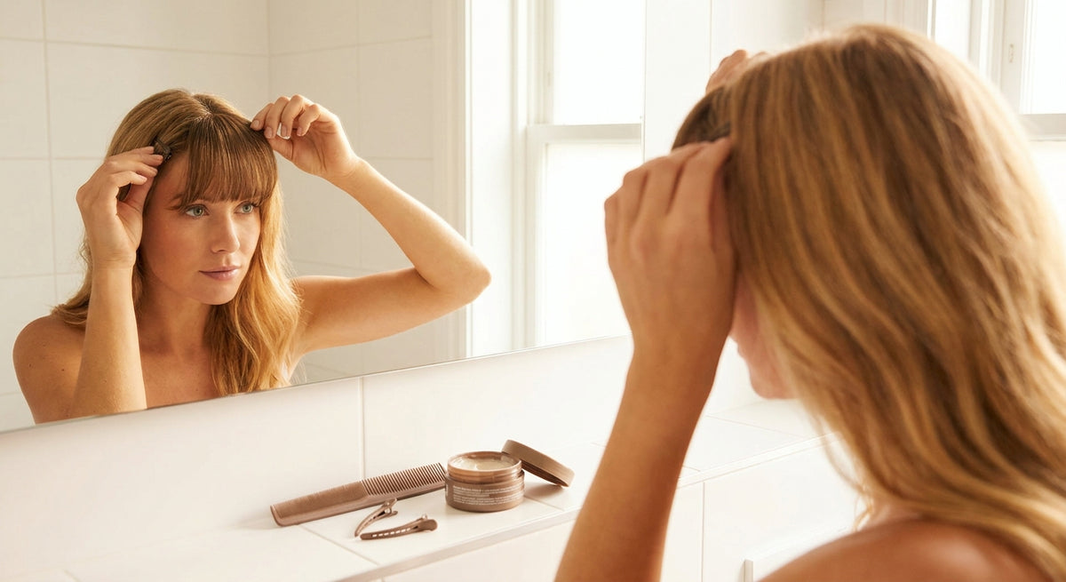 How to clip in a front fringe extension