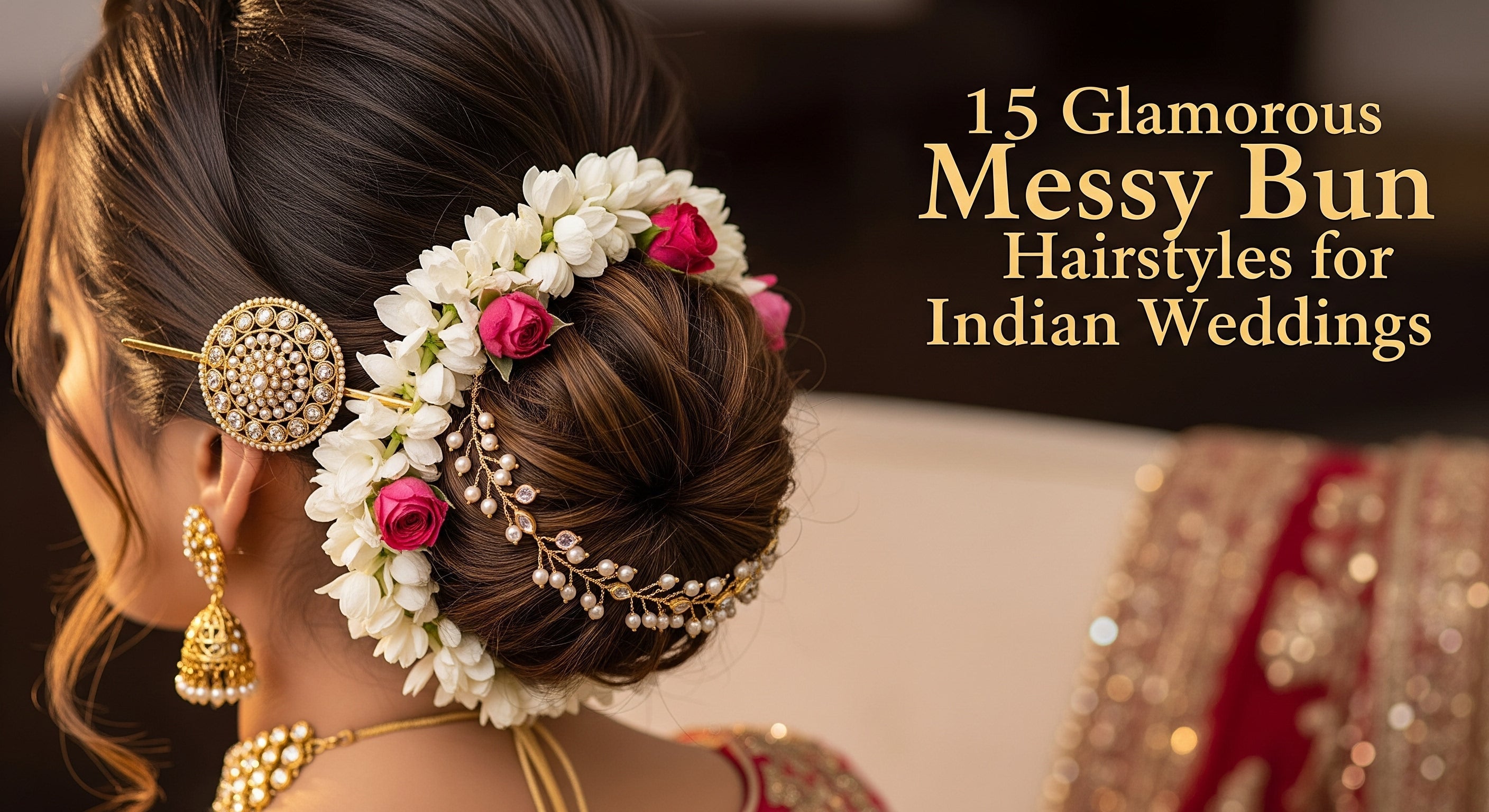 15 Glamorous Messy Bun Hairstyles for Indian Weddings