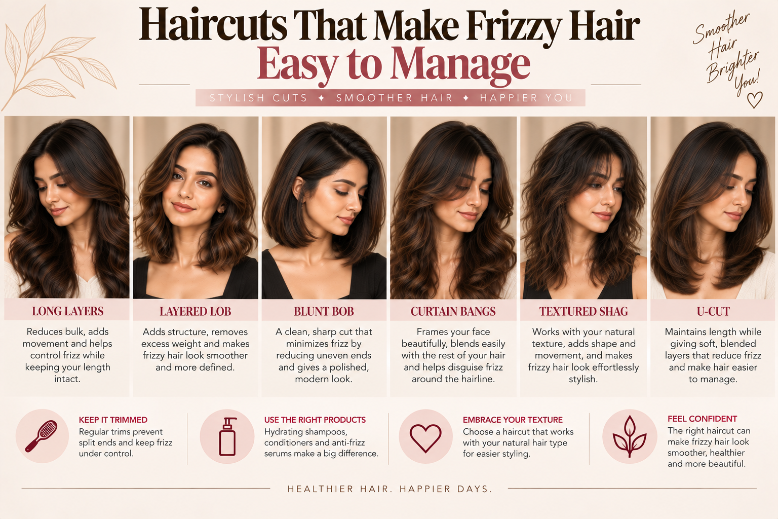 11 Haircuts That Make Frizzy Hair Easy to Manage