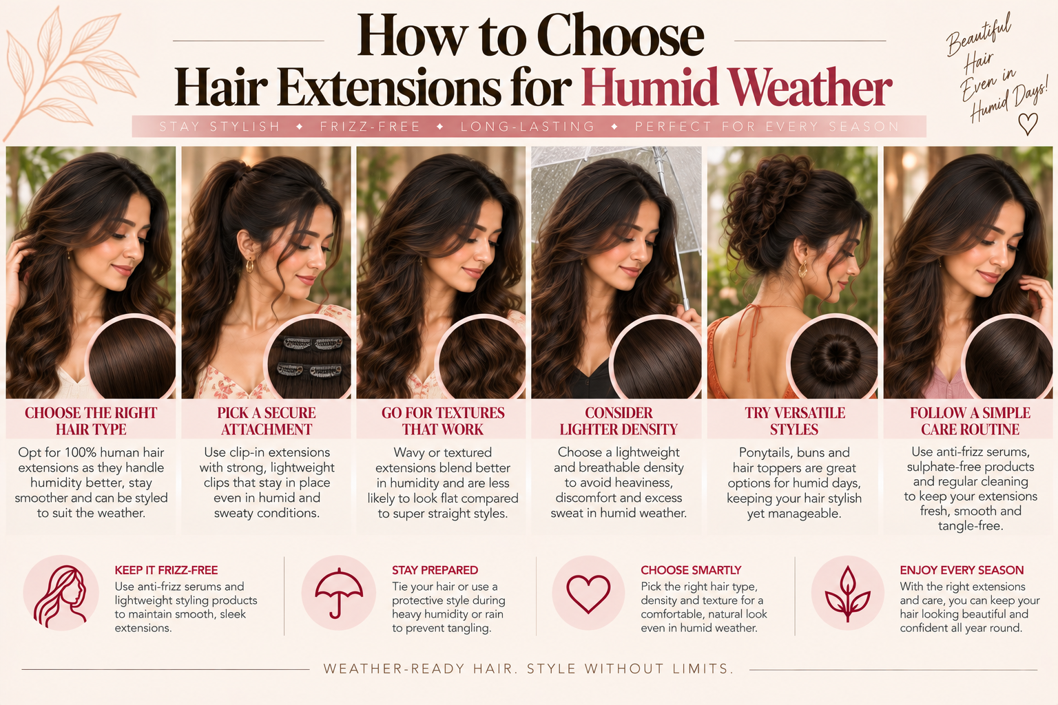 How to Choose Hair Extensions for Humid Weather