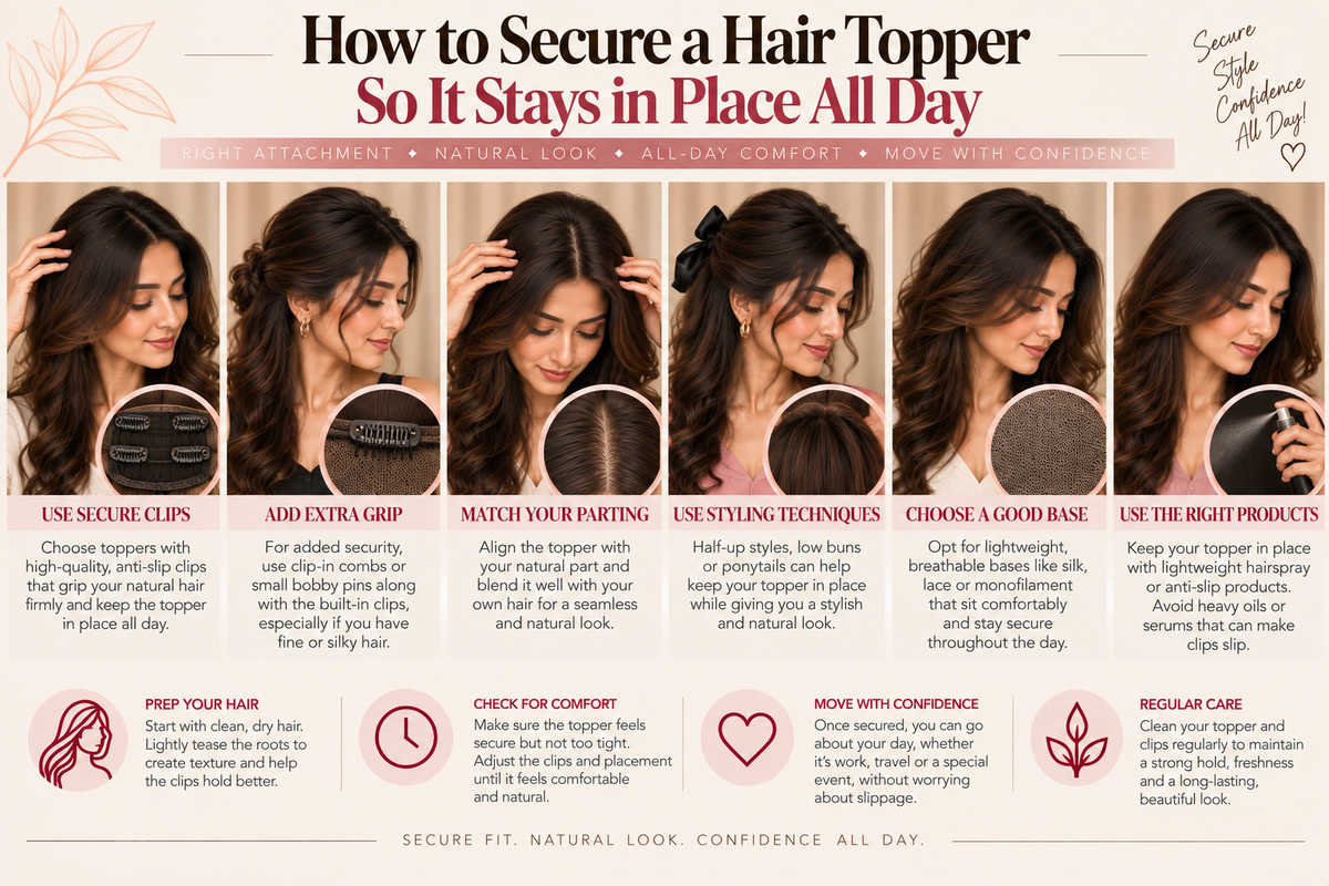  How to Secure a Hair Topper So It Stays in Place All Day