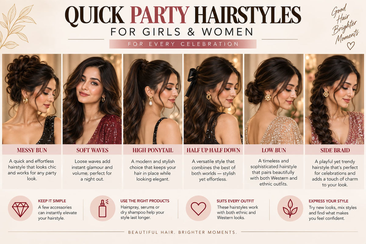 11 Quick Party Hairstyles for Girls & Women for Every Celebration