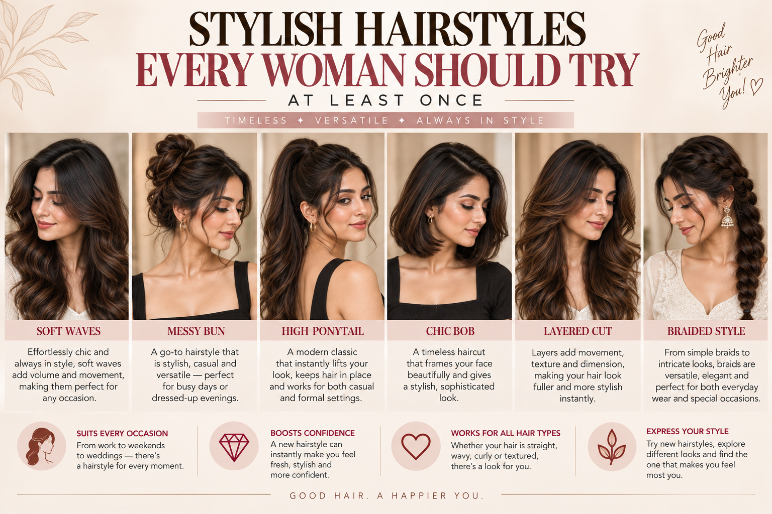 25 Stylish Hairstyles Every Woman Should Try at Least Once