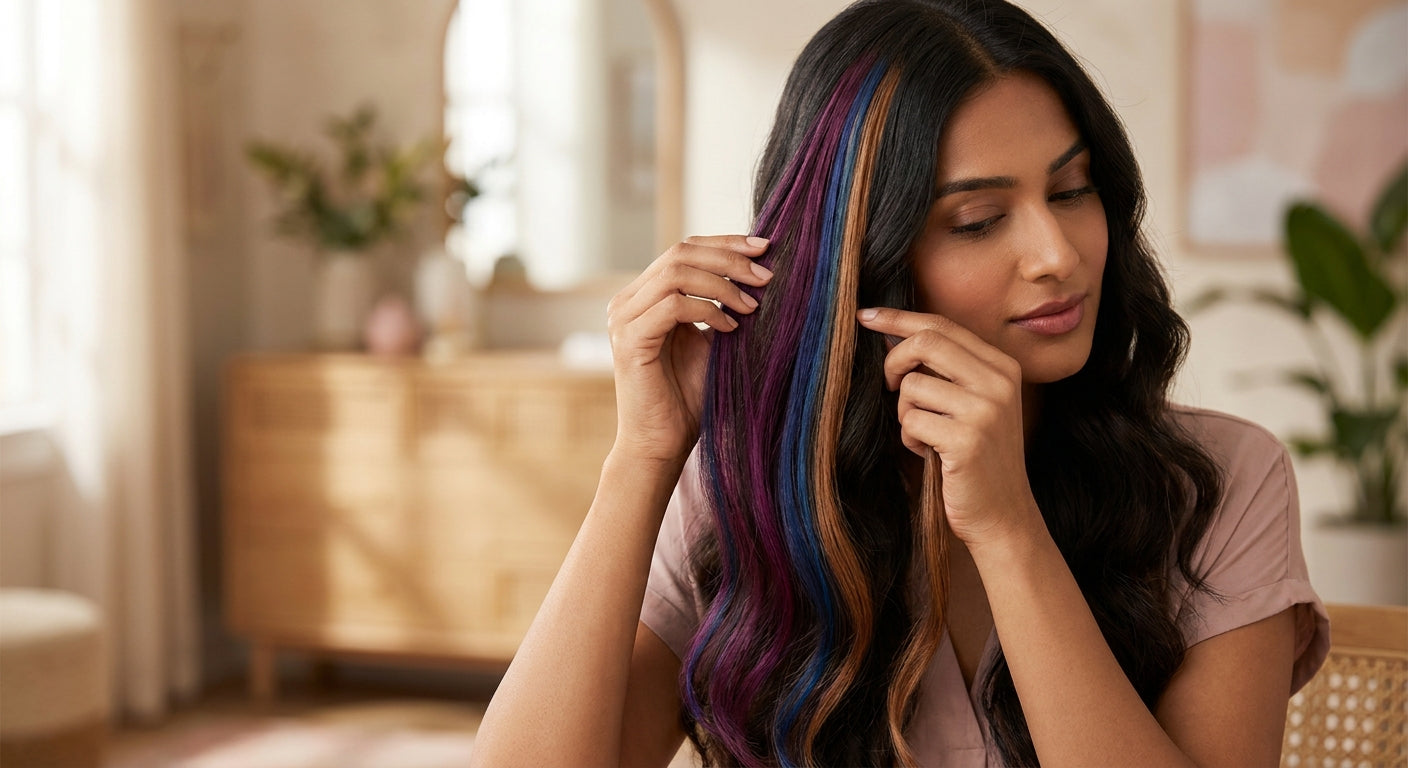 Clip-in hair streaks for Indian hair: colours that work and how to wear them