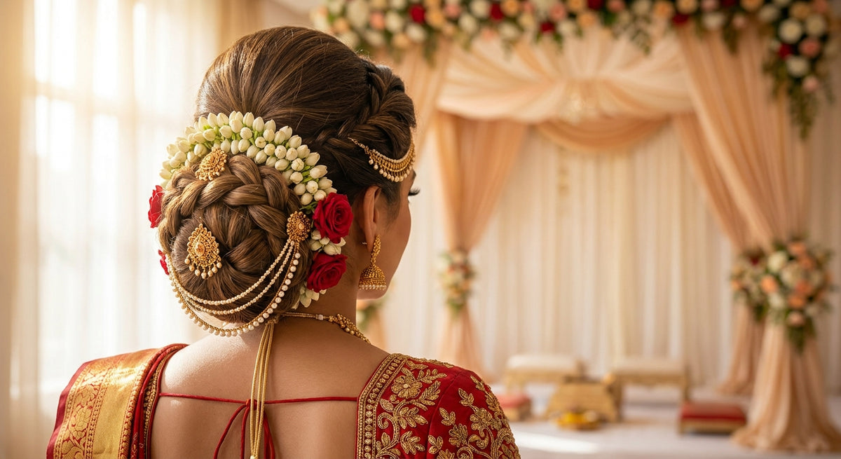 Hair bun extension for Indian wedding hairstyles