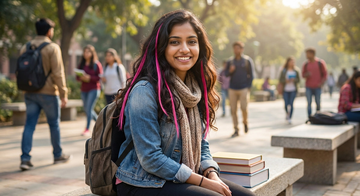 Best pink streak extensions for Indian college women