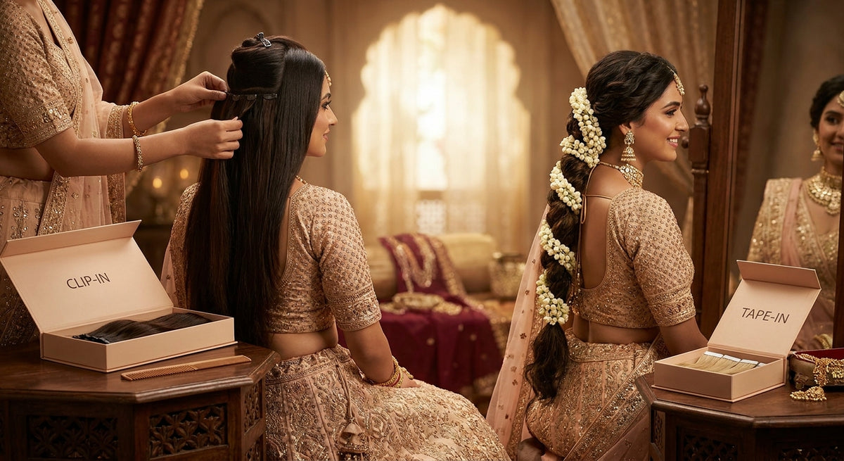 Clip-in vs tape-in extensions for Indian weddings: which lasts through all 5 events?