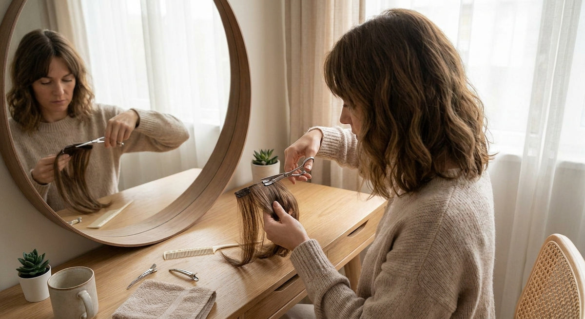 How to trim clip-in bangs at home so they fit your forehead perfectly