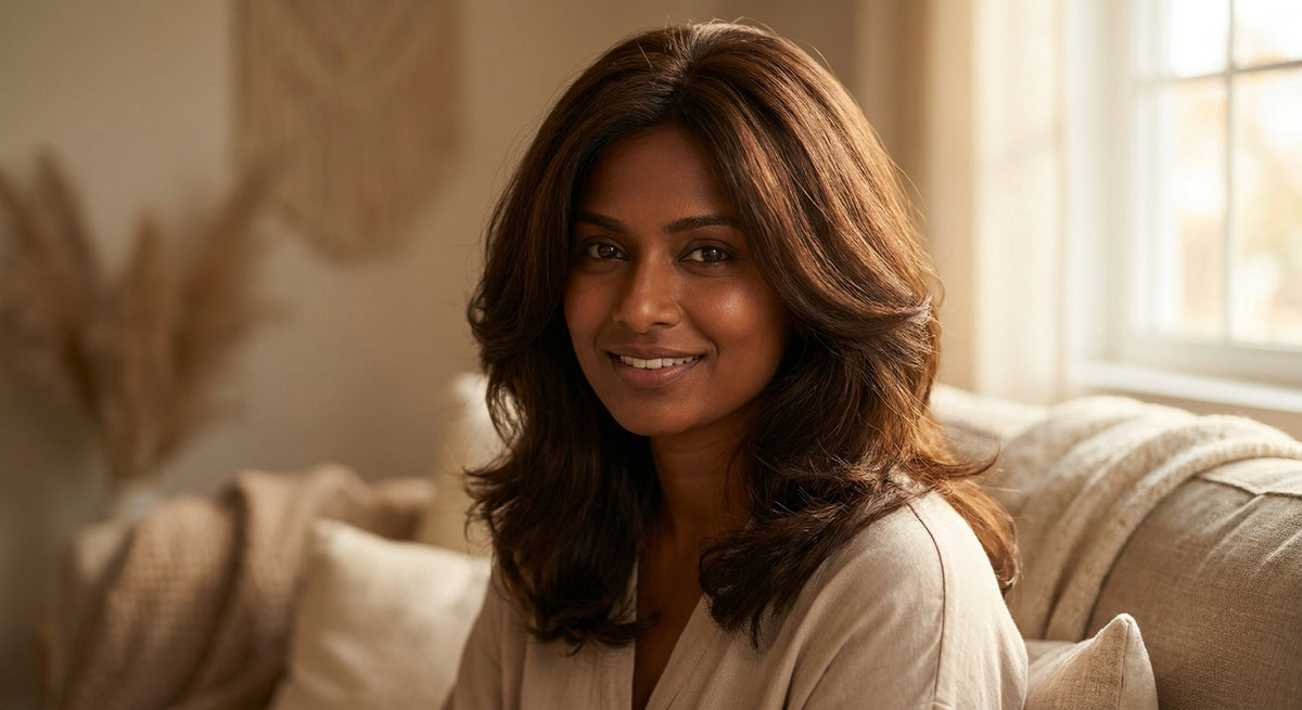 Best medium chocolate brown topper for dark Indian skin tones