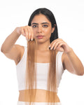 1 Clip Streaks Light Golden Brown