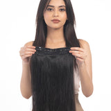 4 Clip Volumizer Dark Brown