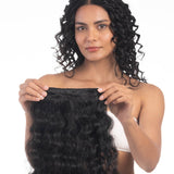 4 Clip Volumizer (Curly) Natural Black