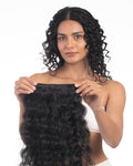 4 Clip Volumizer (Curly) Natural Black