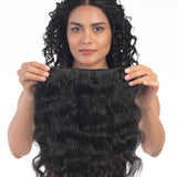 5 Clip Ear to Ear Volumizer (Curly) Natural Black