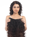 5 Clip Ear to Ear Volumizer (Curly) Dark Brown