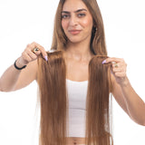 2 Clip Side Patches Light Golden Brown(Pair)