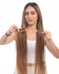 2 Clip Side Patches Light Golden Brown(Pair)