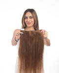 5 Clip Ear to Ear Volumiser Light Golden Brown