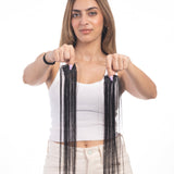 1 Clip Streaks Dark Brown