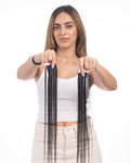 1 Clip Streaks Dark Brown