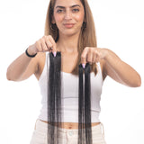 1 Clip Streaks Natural Black