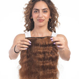 4 Clip Volumizer (Curly) Light Golden Brown