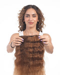 4 Clip Volumizer (Curly) Light Golden Brown