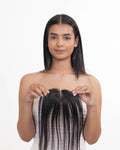 Elastic Frontal Topper Natural Black