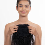 Curly Top Knot Natural Black