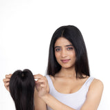 Mini Topper with Bangs Natural Black