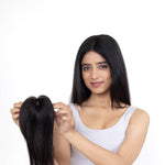 Mini Topper with Bangs Natural Black